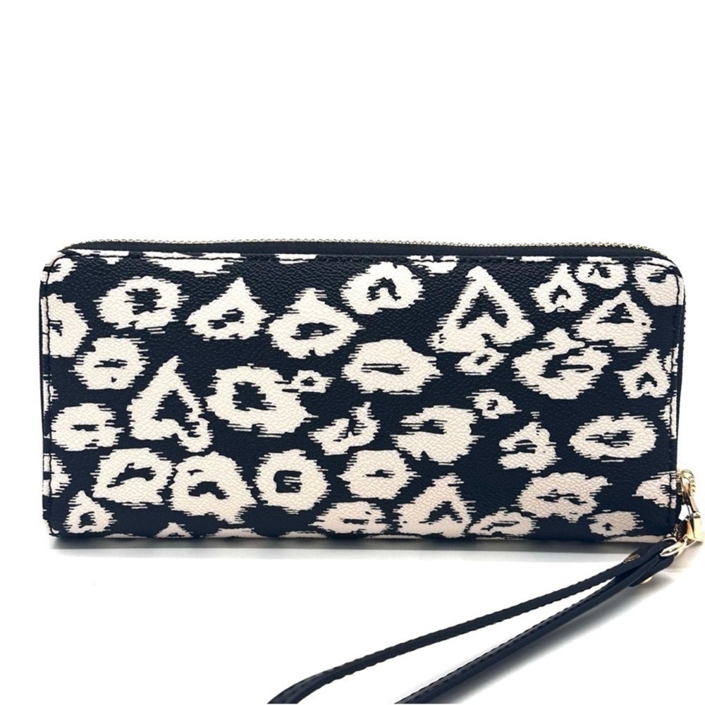 Michael Kors Large Continental Wallet Wristlet Black Multi - Picture 5 of 9